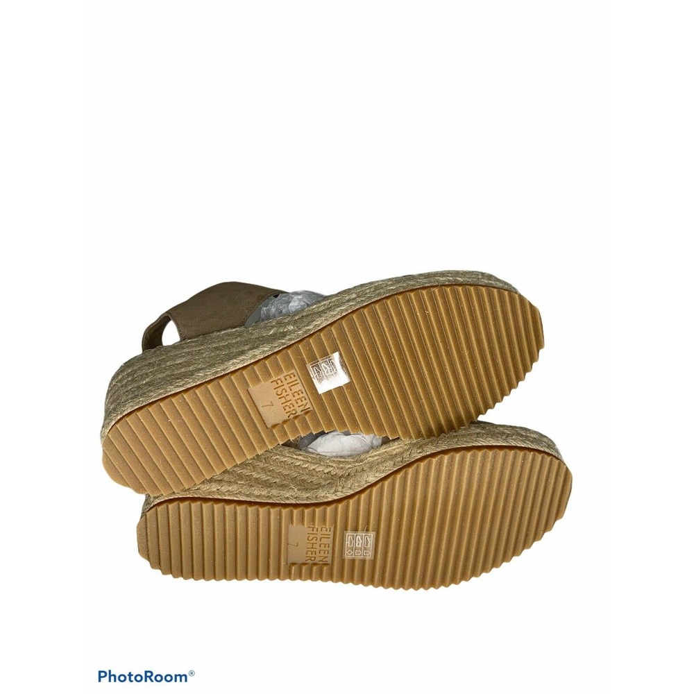 Eileen Fisher Agnes Espadrille Suede Wedge Sandal - Picture 4 of 4
